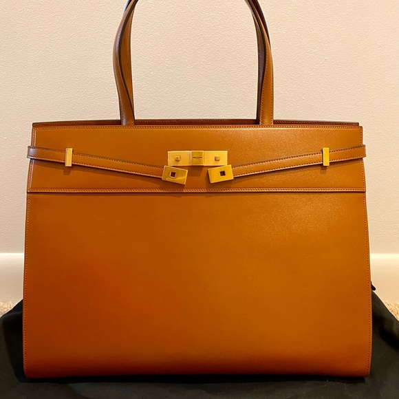 **SOLD** Saint Laurent Medium Manhattan Brick Leather Tote - Picture 7 of 12